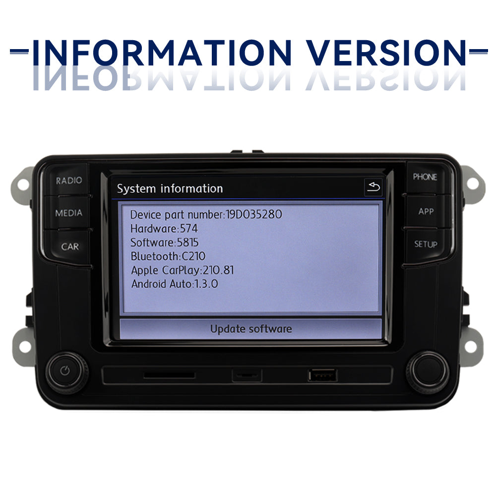 Android Auto NONAME Carplay Mirrorlink MIB Car Radio New RCD330 RCD360 187B 280D 280E Vehicle Status Only For VW MQB POLO 6C