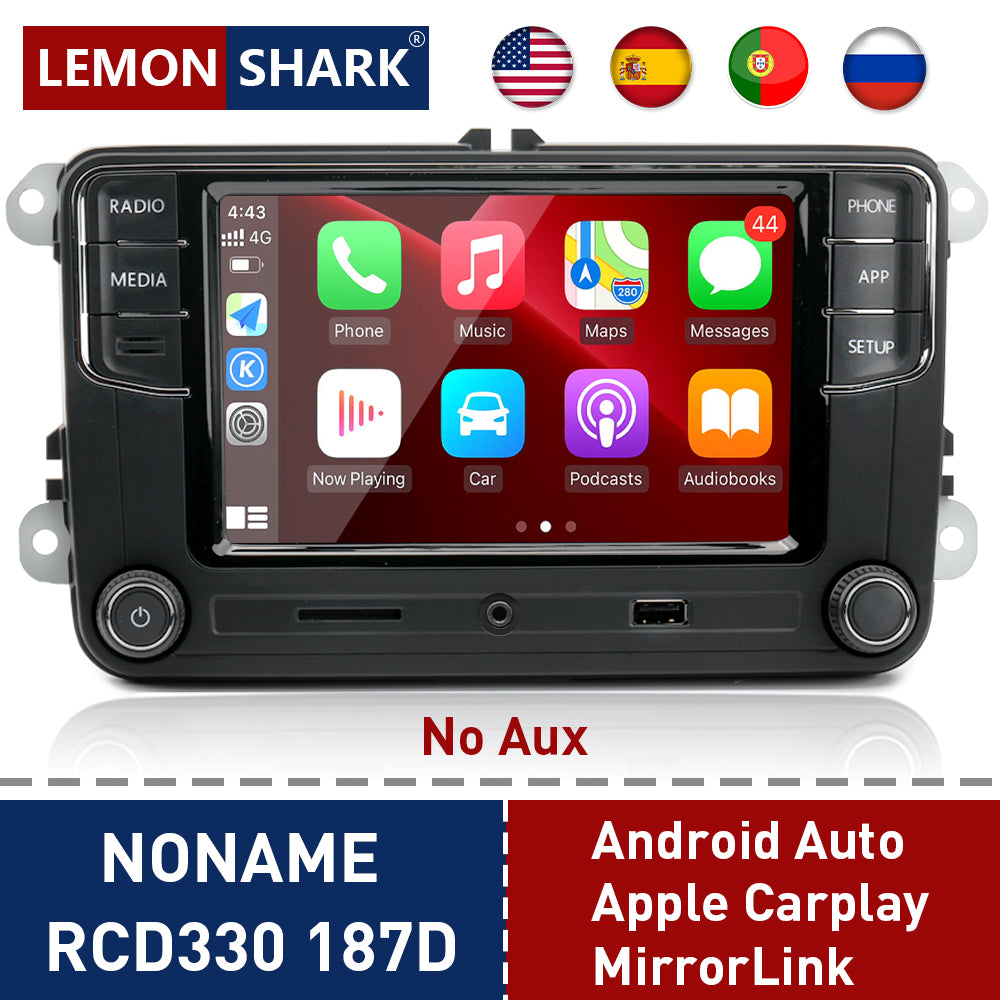 Noname RCD330 Plus Android Auto Car Radio Carplay MirrorLink 187D Headunit for VW Golf 5 6 Jetta MK6 CC Tiguan Passat Stereo