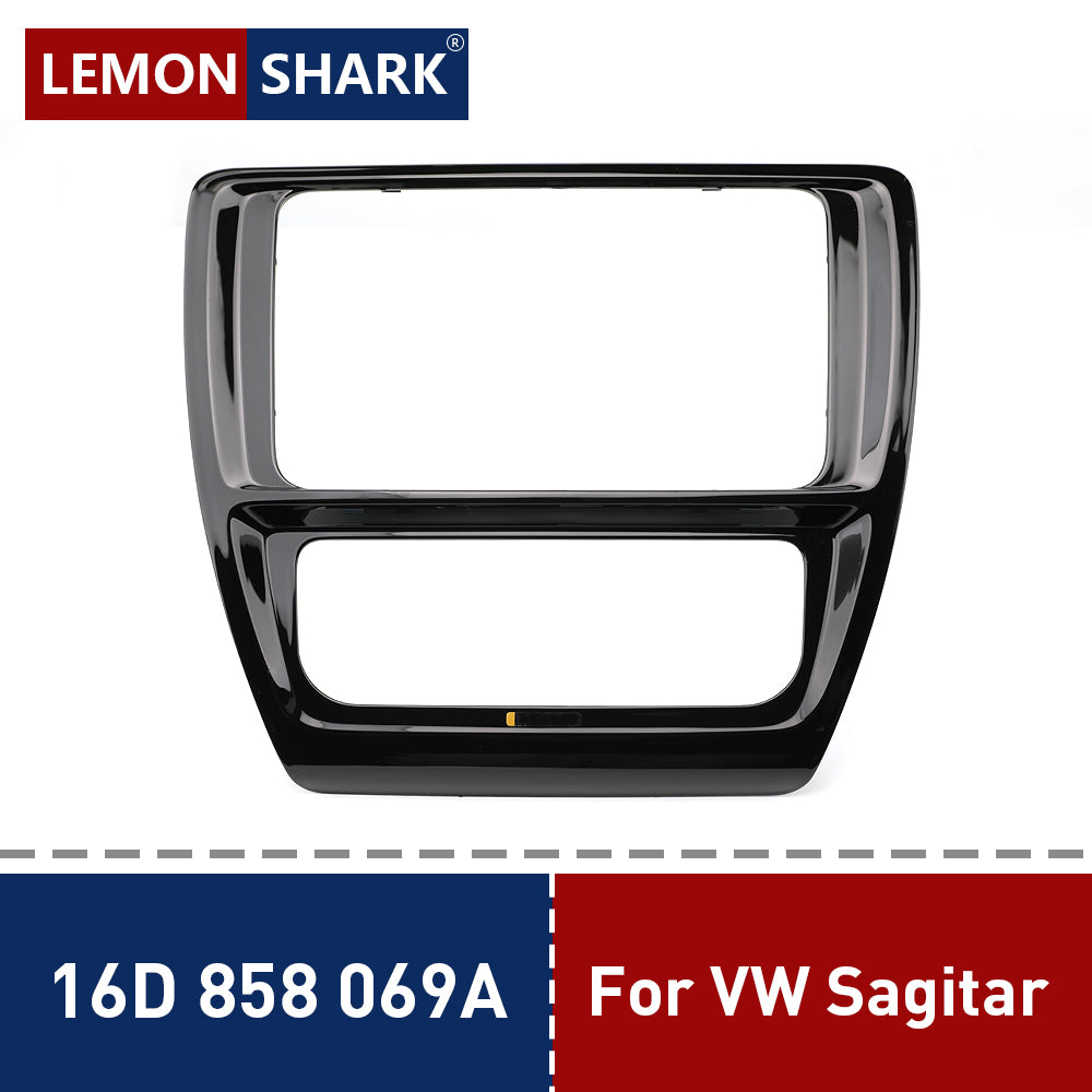 Original Radio Frame CD Panel Piano Black Radio Frame Panel Headunit Screen Bezel for Sagitar 187B Radio 16D 858 069 A/B