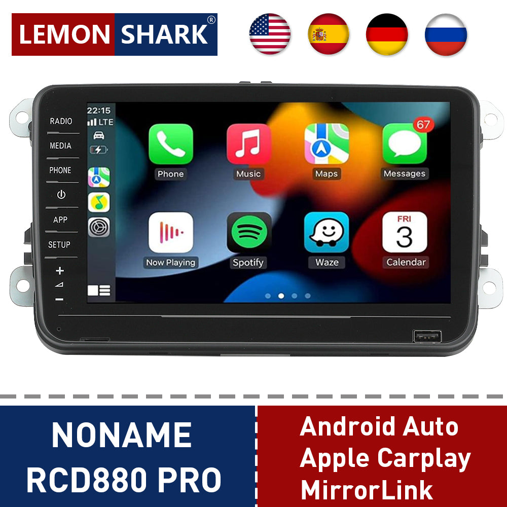 Noname RCD330 2 RCD880PRO 2.0 Carplay Car Radio 8 inch Full Touch Screen MIB Android Auto Player for VW Golf 5 6 CC Passat B5 B6 Jetta 5