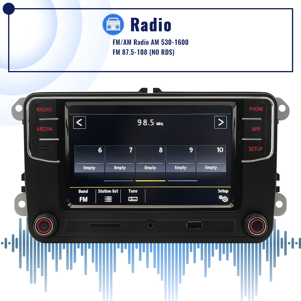 Noname 6RD035187C MIB RCD340G RCD330 Plus AUX Bluetheen Car Radio For VW Golf 5 6 Jetta MK5 MK6 CC Tiguan Passat Polo