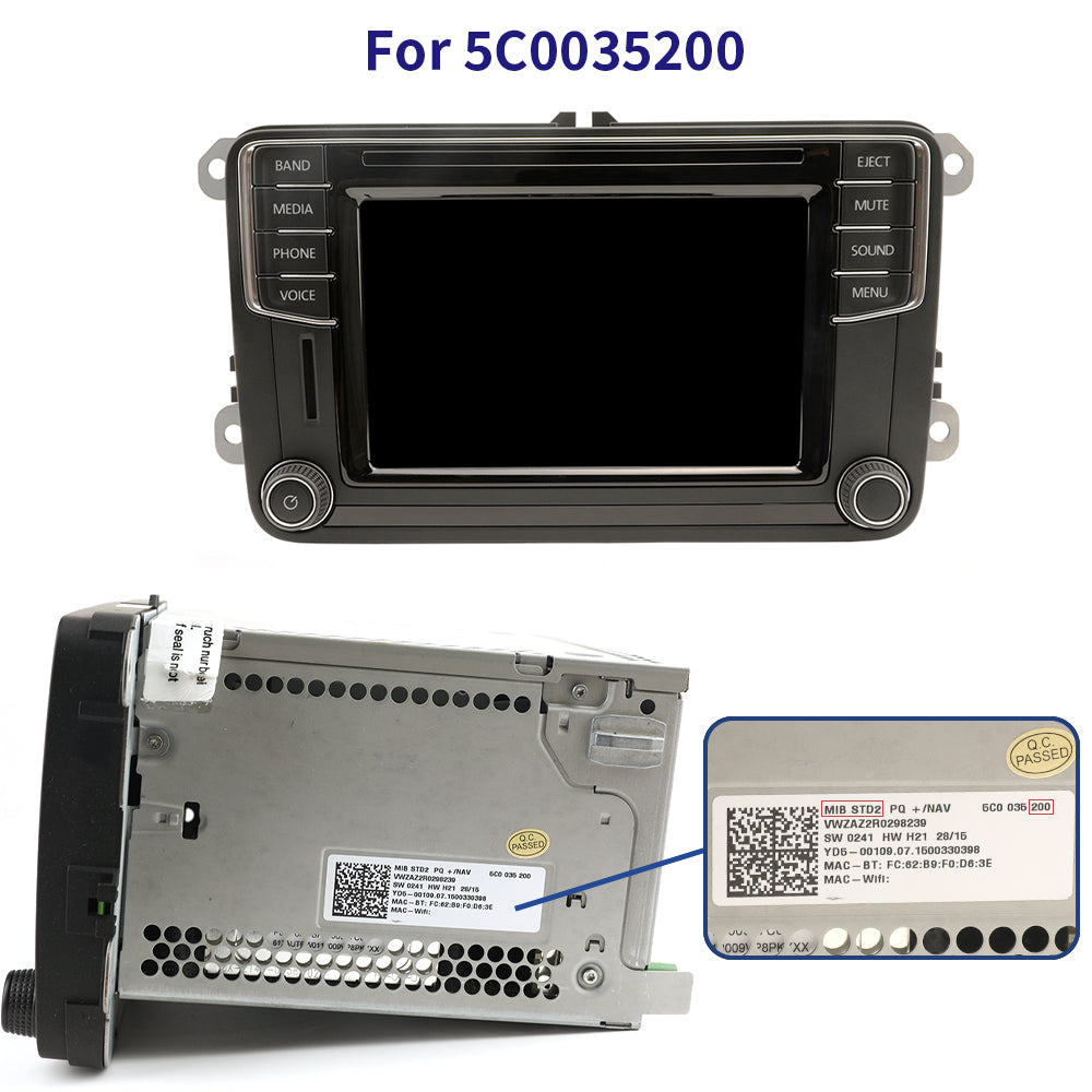 OEM 6.5 inch Touch Screen TDO-WVGA0633F00045 For VW MIB 200 682 600 200B STD2 Car Navigation Radio