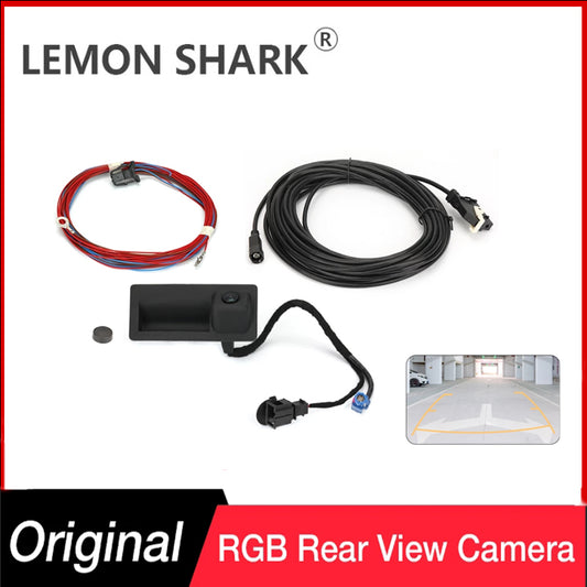 RGB Rear View Camera with Trunk Switch for VW Passat B6 B7 Jetta Golf Plus Tiguan RNS510 RCD510 RNS315 Car Radio Original Camera