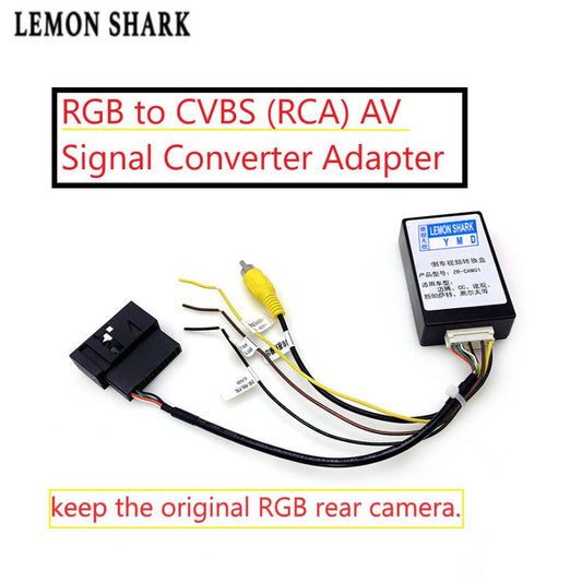 RGB To CVBS (RCA) AV Signal 26 PIN Converter Adapter For VW Passat CC Tiguan Rearview Camera RNS510 RCD510 RNS315 TO AV CAMERA