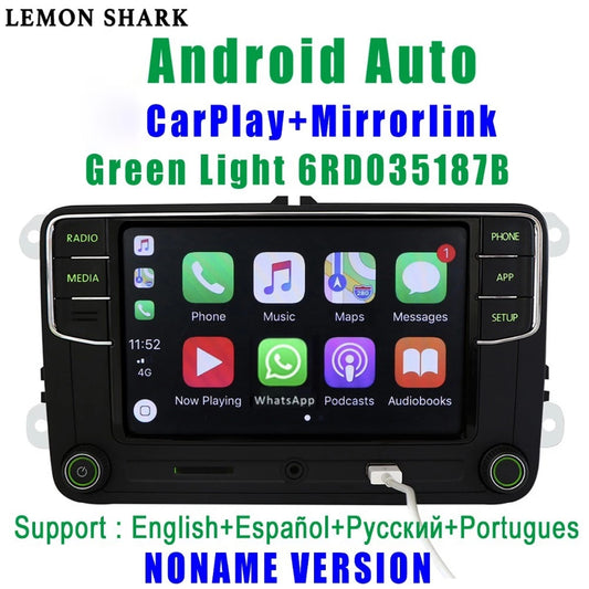 RCD330 Plus RCD330G Green Light Noname Android Auto Carplay Button Car Radio 6RD 035 187B For Skoda Octavia Fabia Superb Yeti