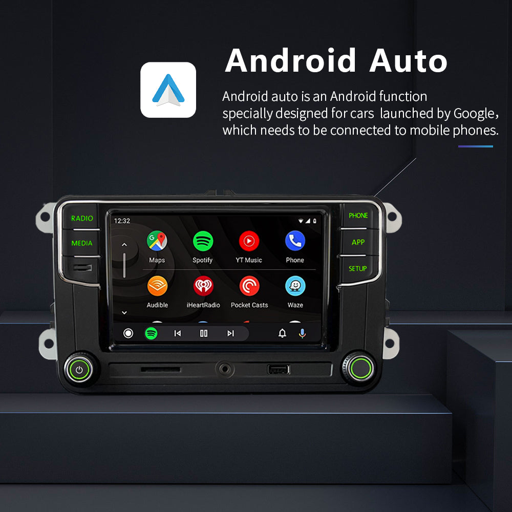 RCD330 Plus Android Auto Carplay Car Radio Noname RCD340G Green Button 6RD 035 187B  For Skoda Octavia Fabia Superb Yeti