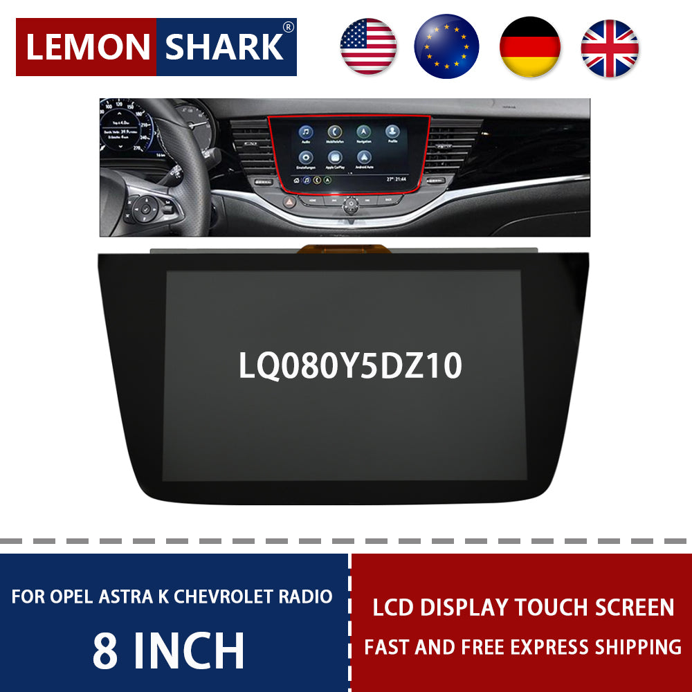 LQ080Y5DZ10 Original 8.0“ OPEL Astra k Replace Touch Screen With LCD Display For OPEL Vauxhall Car DVD GPS Navigation 2017 2016