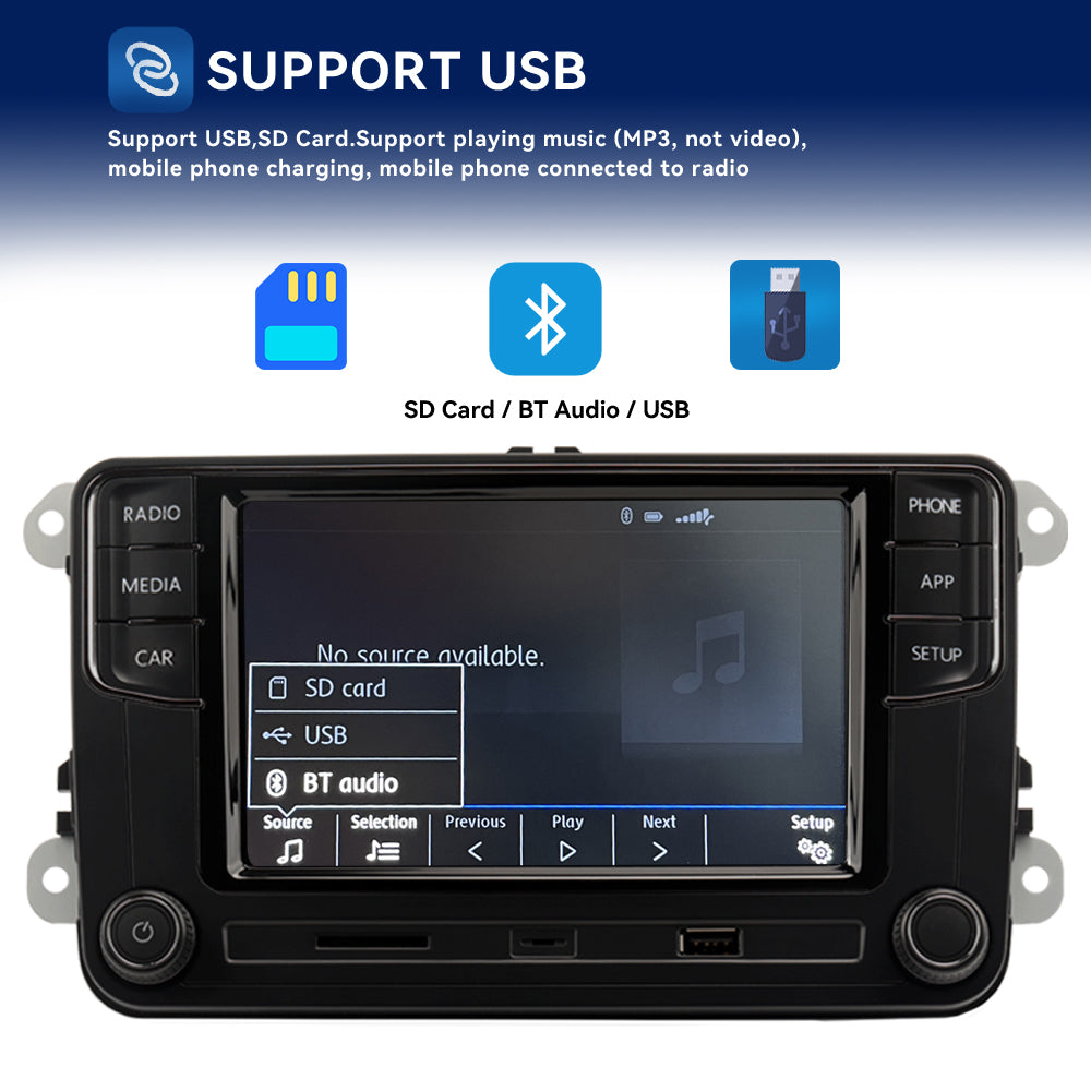 Android auto MIB car Radio Vehicle State multimedia Player carplay mirrorlink Navigation solo está disponible para For Volkswagen MQB polo 6c 6.5 '