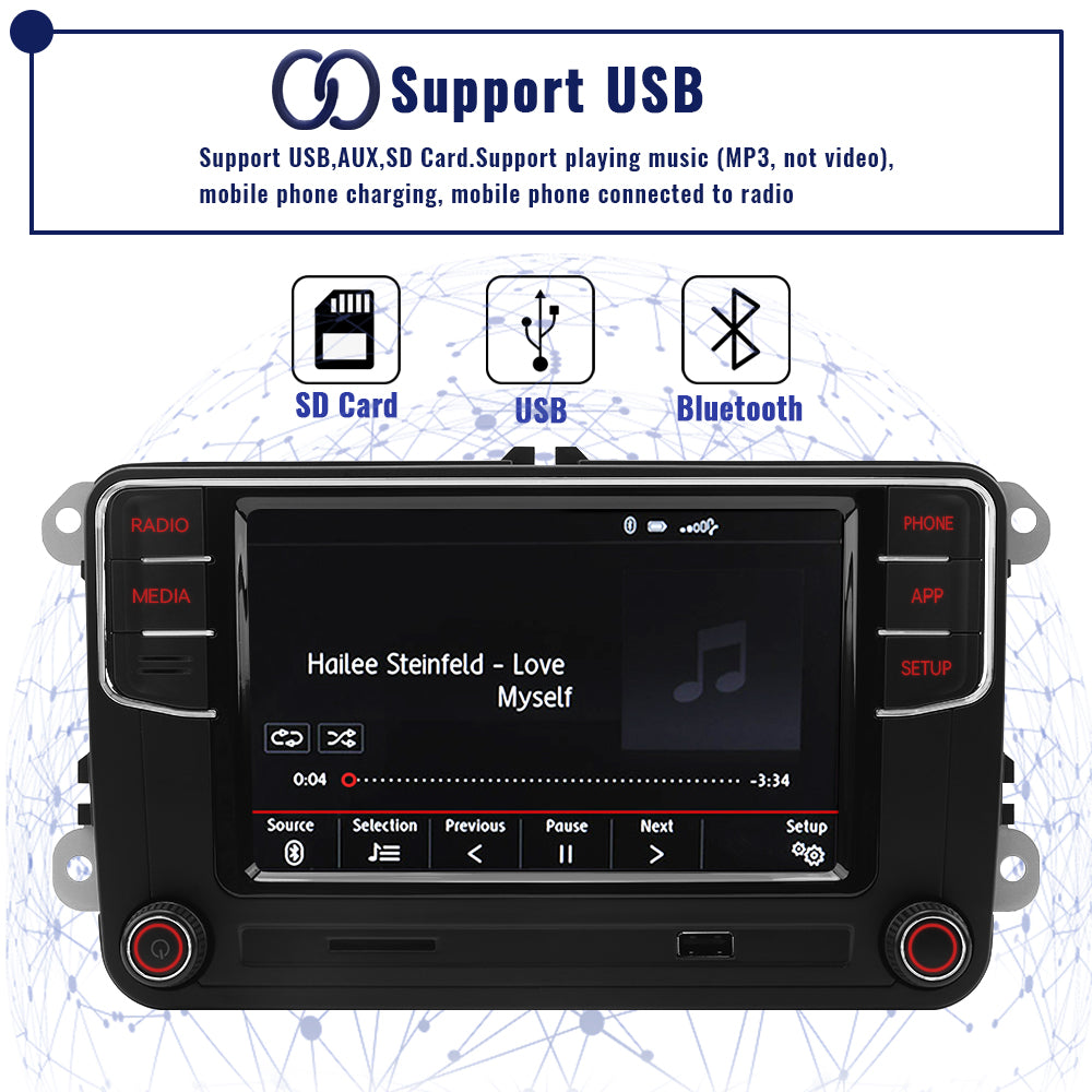 Noname rcd360 pro radio para vehículos inalámbricos Android car Multimedia For Volkswagen Golf 5 6 Jetta mk5 mk6 vista CC polo Passat B5 B6