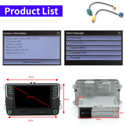 Noname rcd340g rcd330 plus Green Light 6rd035187b Android car MIB car radio para for Skoda Octavia Fabia Superb Yeti