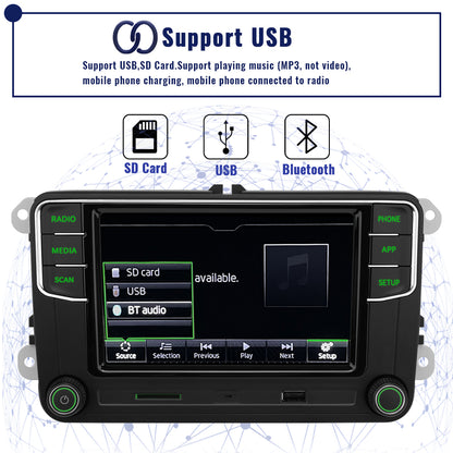 RCD440Pro Green Light Carplay Car Radio Noname MIB 6RD035187B Android Auto Multi-player for VW for SKODA Octavia Fabia Suber B