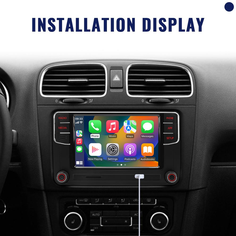 El estéreo de enlace de auriculares de la máquina de radio para vehículos DS rcd360 carplay está disponible para el for Volkswagen Polo Golf mk5 mk6 Passat B6 B7 Jetta EOS bettle después de 2010