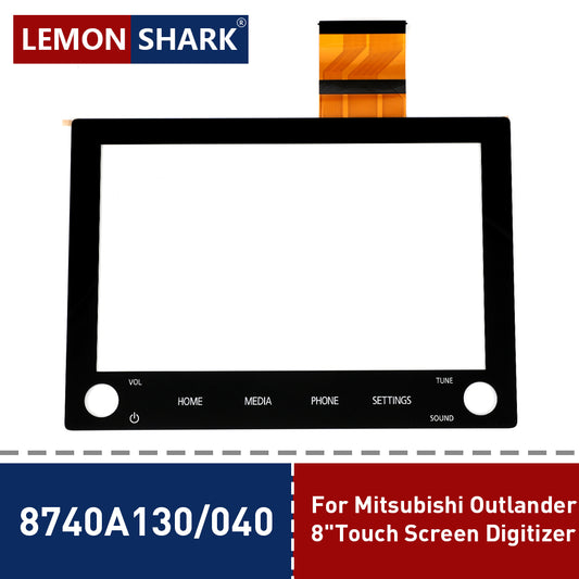 Car Display Touch Screen For Mitsubishi Outlander 2020-22 8 Inch 2 Knobs Radio Display Digitizer Parts 8740A040 8740A130