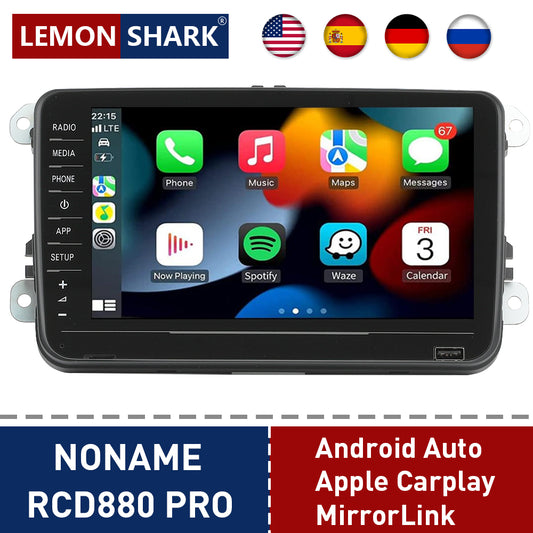 Noname RCD880PRO 2.0 Carplay Car Radio 8 inch Full Touch Screen MIB Android Auto Player for VW Golf 5 6 CC Passat B5 B6 Jetta 5