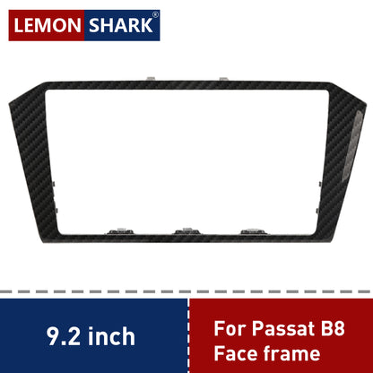 Paino Black MIB 3 Radio Frame for VW Passat B8 Stereo Panel ABS OEM Headunit Screen Bezel Original Carbon Fibre 8 inch 9.2 inch