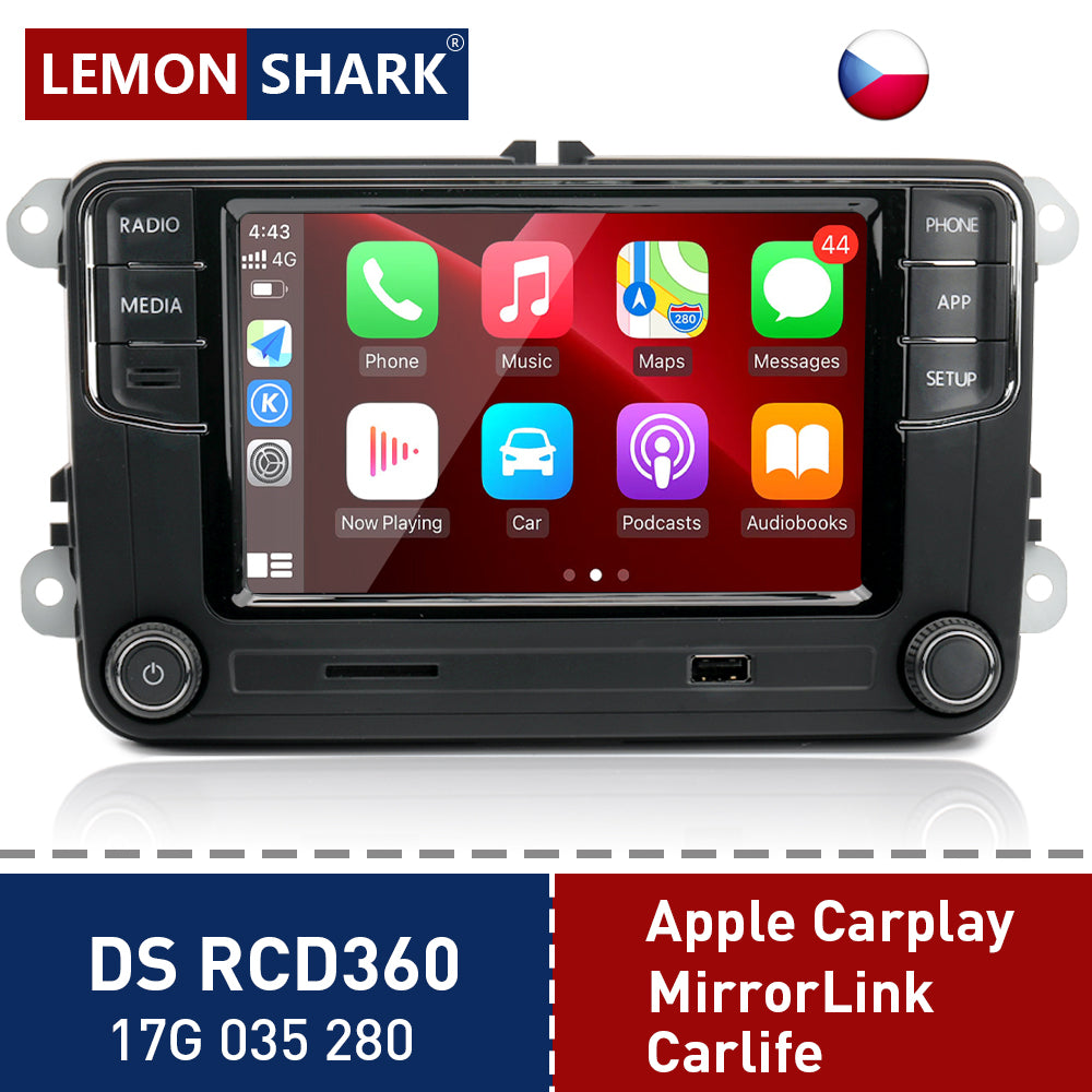 DS RCD360 Carplay MirrorLink MIB multifunkční auto rádio pro for VW PQ Polo Golf Passat B6 B7 Jetta MK5 MK6 17G035280