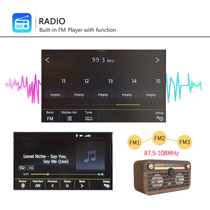 Upgraded DS RCD360 Car Radio, Apple Carplay MirrorLink Carlife Support, MIB 2-Din Touchscreen 17G035280 Vehicle Stereo for VW Golf 6 MK5 MK6 Polo Passat B6 Jetta