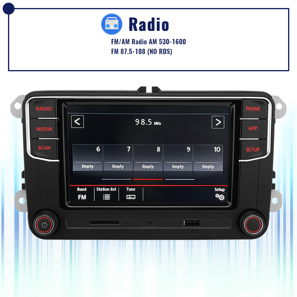 Android auto carplay rcd440 pro 6rd035187b For Volkswagen Polo Passat B6 B7 Golf 5 6 Jetta mk5 6 distancia para ver la radio del coche CC MIB