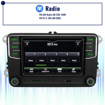 RCD440Pro Green Light Carplay Car Radio Noname MIB 6RD035187B Android Auto Multi-player for VW for SKODA Octavia Fabia Suber B