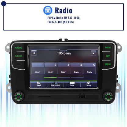 Rcd360 pro Green Light car Radio MIB Android car Navigation Green menú versión For Volkswagen Skoda noname 6rd035187b