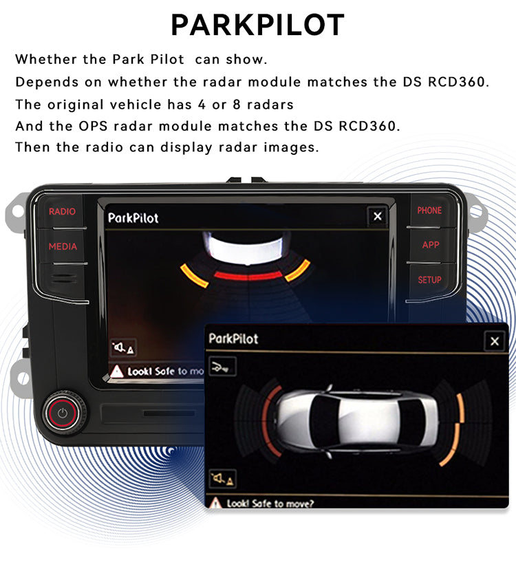 DS RCD360 Carplay Car Radio for VW Headunit Mirror Link Stereo for VW Polo Golf MK5 MK6 Passat B6 B7 Jetta Eos Bettle after 2010