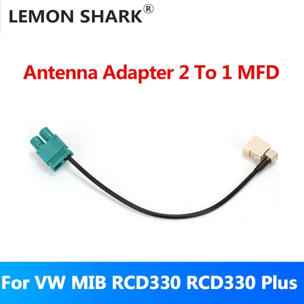 2 To 1 MFD Car Radio FAKRA Antenna Adapter For VW Radio RCN210 RCD330 RCD330 G RCD360