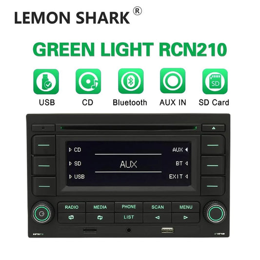 Green Llight Bluetooth RCN210 CD Player 31G 035185 Car radio USB MP3 AUX For VW skoda Polo 9N golf jta MK4 passat B5 RCN210