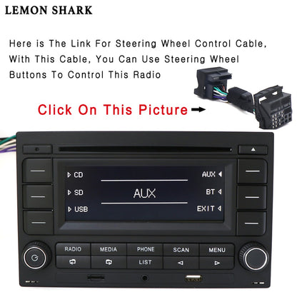 Car Radio Bluetooth RCN210 CD Player USB MP3 AUX 31G 035 185 For VW Polo 9N Golf Jetta MK4 Passat B5 RCN 210