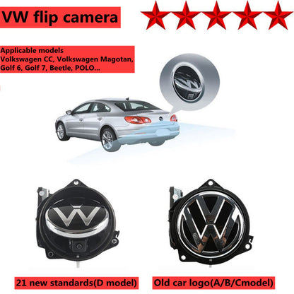 Flipping Rearview Camera for VW Badge Emblem Trunk Switch AV Camere For VW Passat B6 B7 B8 GOLF 5 6 GOLF 7 Polo T-roc