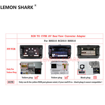 RGB to CVBS AV Rear View Converter Adapter Camera in input adapter RVC RCA Converter RCD510 Decoder For RNS510 RNS315 RCD510