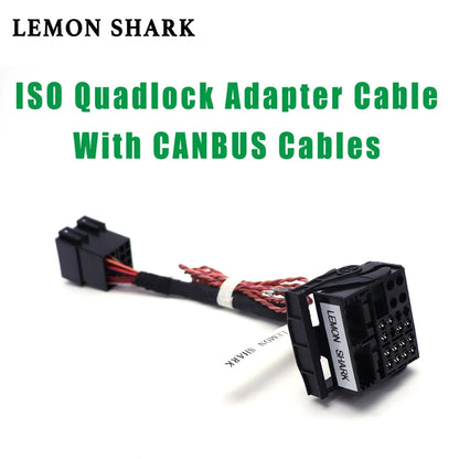 ISO To Quadlock Canbus Adapter RCD330 Plus RCD360 RCD510 Conversion Cable for VW Radio Upgrade