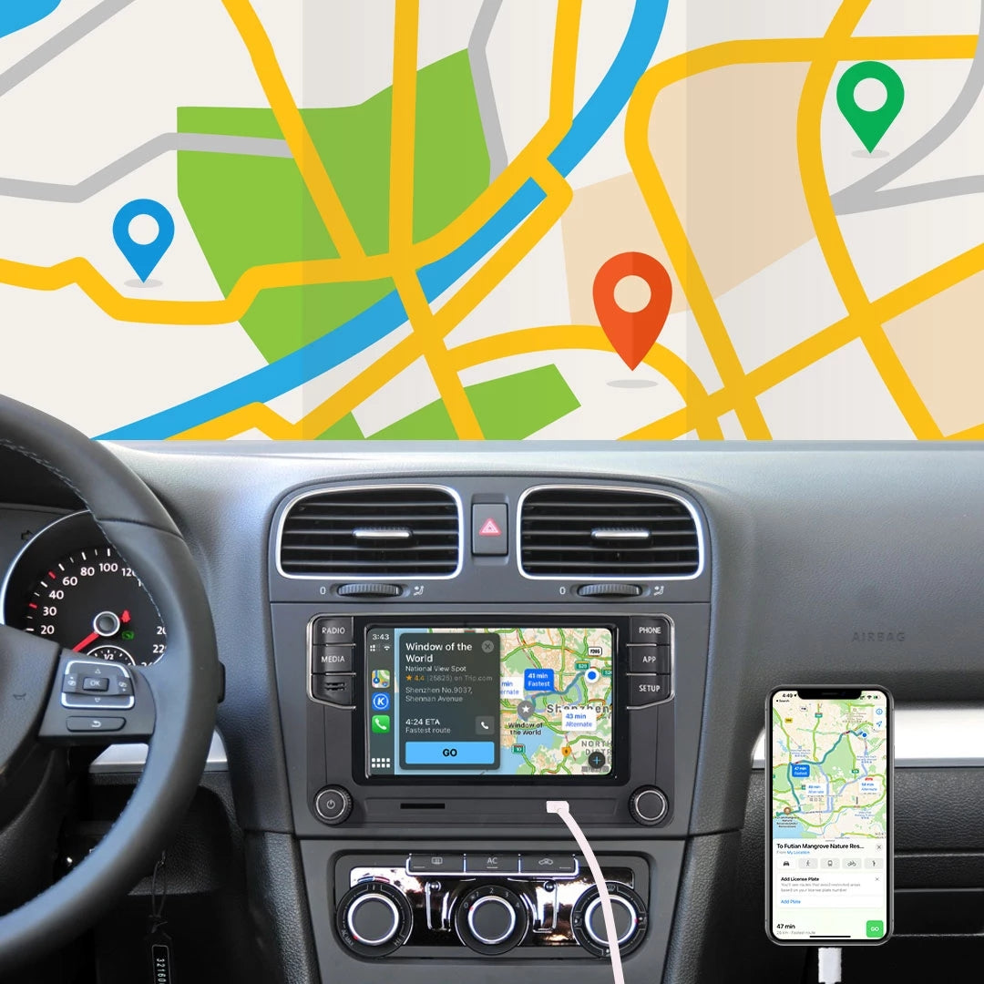 Autoradio Android CarPlay VW Polo Golf 5 / 6 / Polo / Passat / Tiguan /  Touran