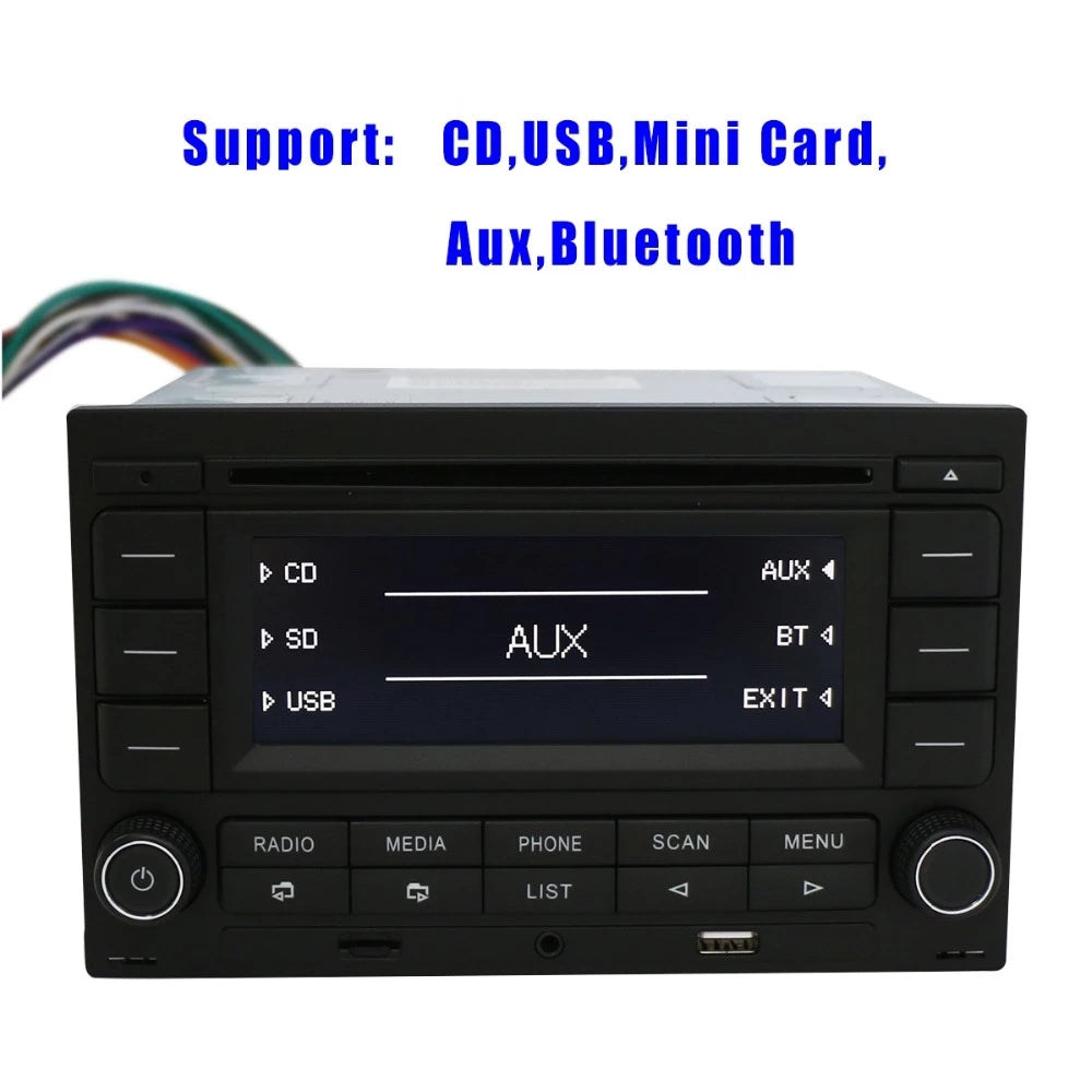 Car Radio Bluetooth RCN210 CD Player USB MP3 AUX 31G 035 185 For VW Polo 9N Golf Jetta MK4 Passat B5 RCN 210